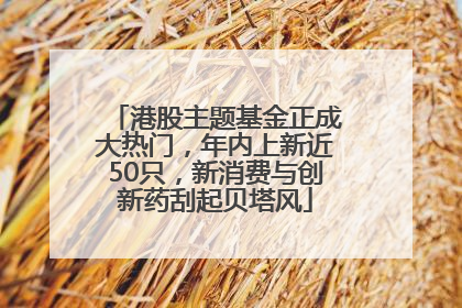 港股主题基金正成大热门，年内上新近50只，新消费与创新药刮起贝塔风